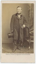 CDV c.1860. Belgian man, nobility or artist to be identified by Ghémar in Brussels
