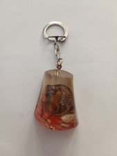 Vintage 60' Genuine Seahorse Keychain Inclusion Keychain