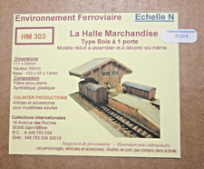 Colinter Productions - maquette Echelle N - HALLE MARCHANDISE type BOIS 1 porte