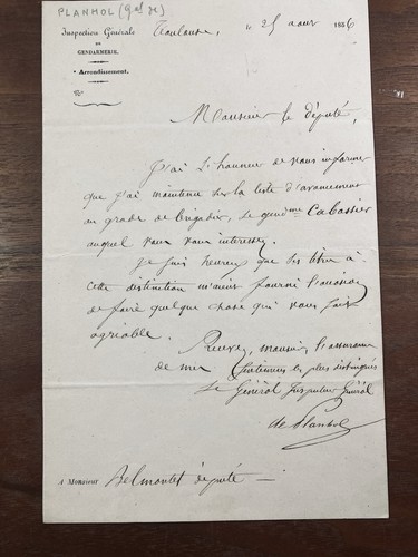 Général planhol 1856 - planhol, rare