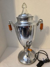Vintage Electric Coffee Buffet Urn Art Deco Bakelite Handles Foreman Bro's N.Y.
