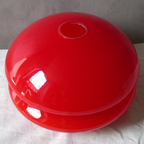 Globe pendant lamp red glass - globe,