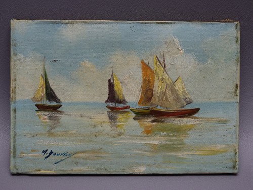 Tableau marine ancienne huile - tableau,
