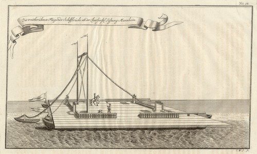 Mannheim pont original - original, gravure