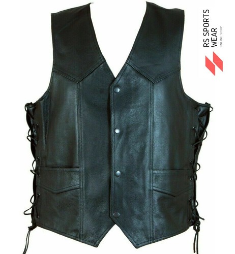 Gilet moto cuir véritable - moto,