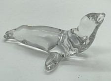Villeroy & Boch Clear Glass Seal Figurine Paperweight 5” x 3”