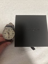 Torgoen Men's Watch T10 Blue Leather In Excellent Condition New