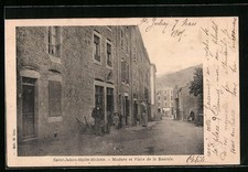 Old postcard Saint-Julien-Molin-Molette, Modure and Place de la Bascule 1905 