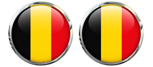 Sticker drapeau belge rond - drapeau,