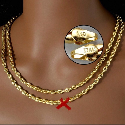Collier plaqué carats - 18,