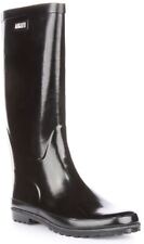 Aigle Eliosa Vintage Bottes De Pluie À Enfiler Pour Femmes Noires UK 4 - 8