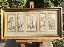 Ancien Aquarelle La Tour