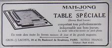 PRESS ADVERTISEMENT 1925 CHINESE GAMES THE MAH-JONG SPECIAL TABLE