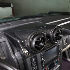 ABS Carbon Fiber Interior Center Air vent Upper Trim Cover Fits Hummer H2 03-07