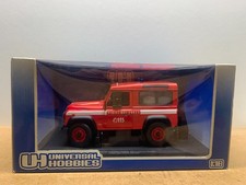 UNIVERSAL HOBBIES LAND ROVER DEFENDER 90 VIGILI DEL FUOCO 1/18 EN BOITE B3 BM