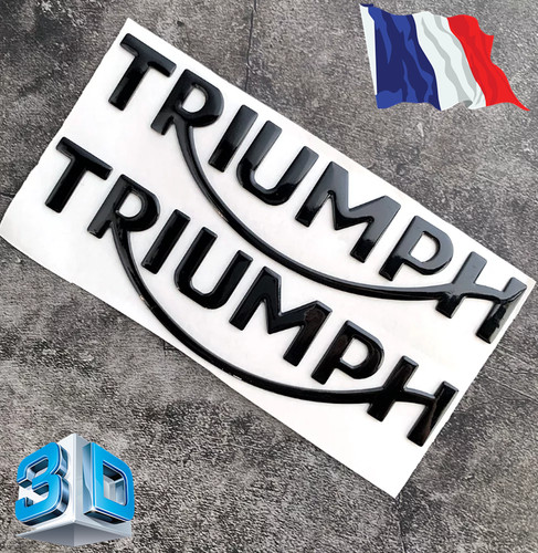 Autocollant triumph noir - autocollant,