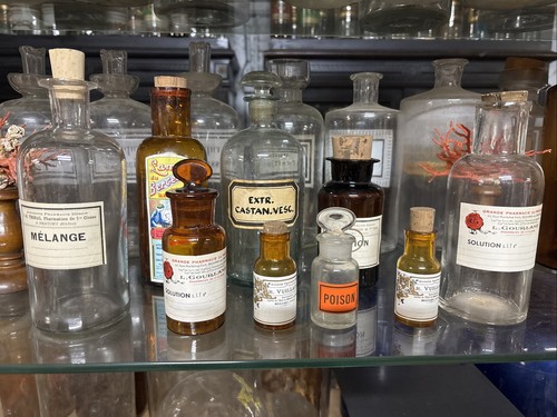 Flacons pharmacie anciens lot - anciens,,