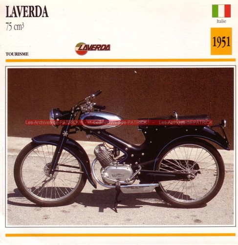 Laverda 1951 fiche moto - 75, :