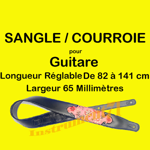 Sangle pour guitare similicuir - pour,