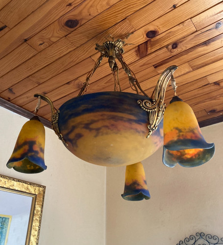 Lustre suspension vasque
