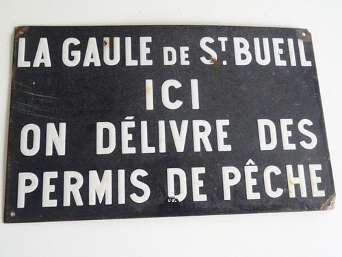 Plaque emaillée permis - plaque, de