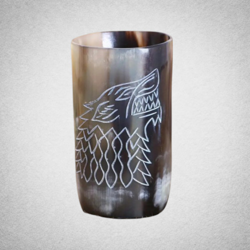 Verre corne viking - verre,