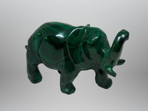 Figurine eléphant malachite - eléphant,
