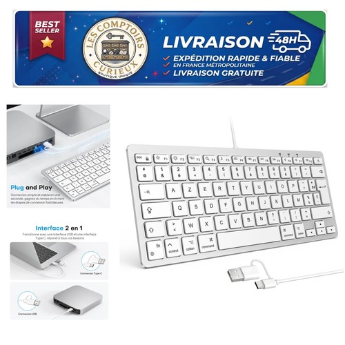 Clavier mac filaire azerty - mac,