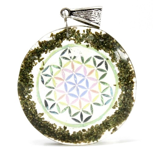 Orgonite pendentif mandala - orgonite,