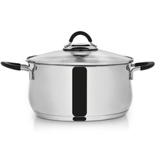 Casserole Premium DALIE Inox 24cm avec Couvercle Verre 5,3L