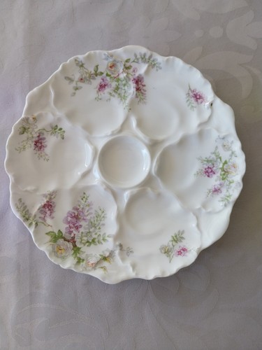 Assiette huîtres porcelaine - assiette,