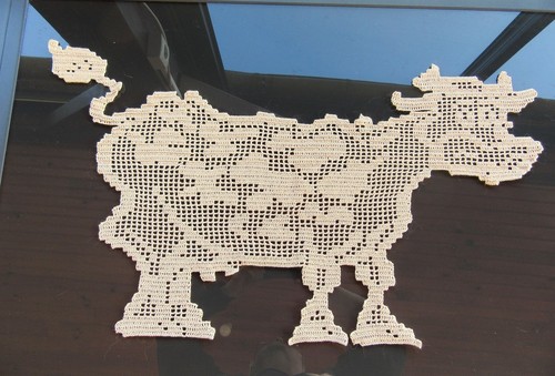 Napperon vache rigolote - , beige