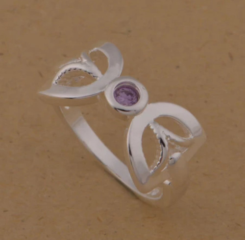 Bague argent amethyst - "amethyst, like
