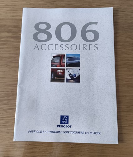 Brochure catalogue peugeot 806 - peugeot,