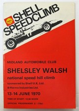 SHELSEY WALSH 13-14 Jun 1970 Midland Automobile Club Official Programme