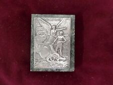 plaque bronze argenté