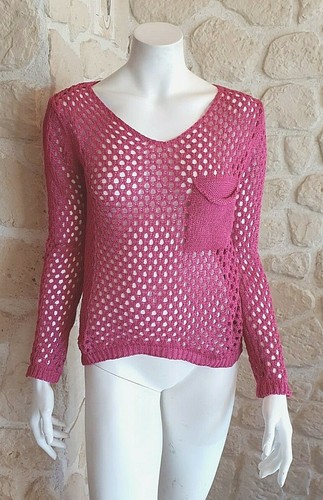 Haut ajouré rose - neuf, talia