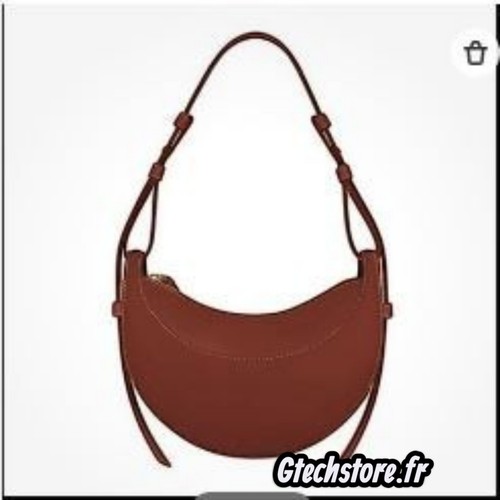 Sac croissant cuir - croissant,