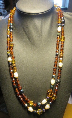 Sautoir vintage perles - sautoir,