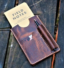 Handmade Cover NOTO Wallet Field Notes Sleeve Leather Wheat Harvest Cream