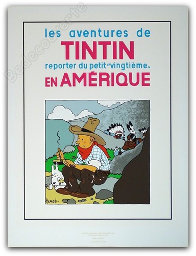 Affiche sérigraphie hergé - affiche,