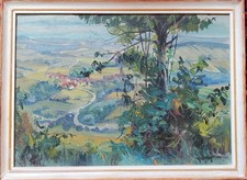Huile sur bois - Bourgogne