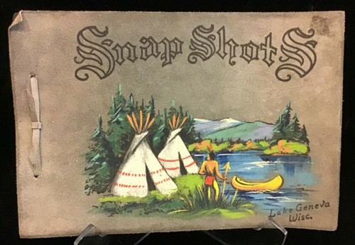Leather scrap book snap - book, "snap