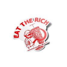 PACK x5 AUTOCOLLANTS Stickers Eat the rich Doner Kebab Karl Marx Socialiste 9cm