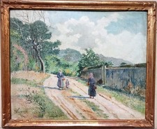 Tableau Ancien Encadré Huile