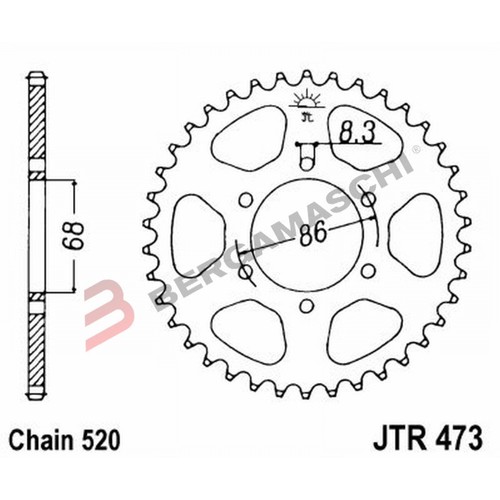 Couronne transmission moto - couronne,