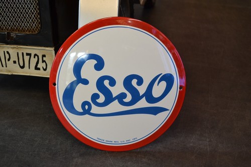 Plaque émaillée esso station - plaque,