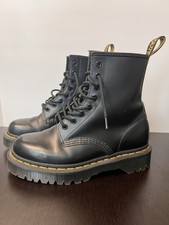 Dr Martens Smooth Leather Lace Up Boots Black M 5 W 6 Combat 25345 Doc Martens