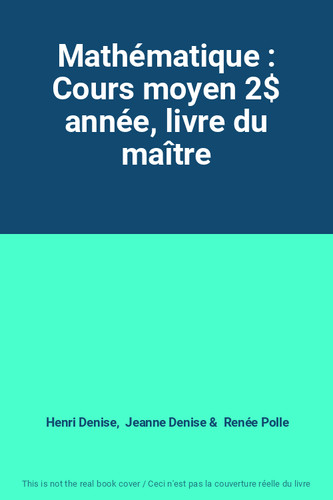 Mathématique cours moyen 2 - cours, 2$