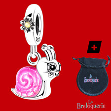 Charm escargot - Pour bracelet PANDORA - Argent S 925. + pochette